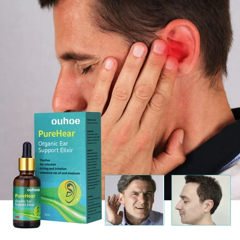 

Organic ear care agent relieve tinnitus ear back Deafness discomfort clean earwax Earache Treatment Hard Hearing health drops