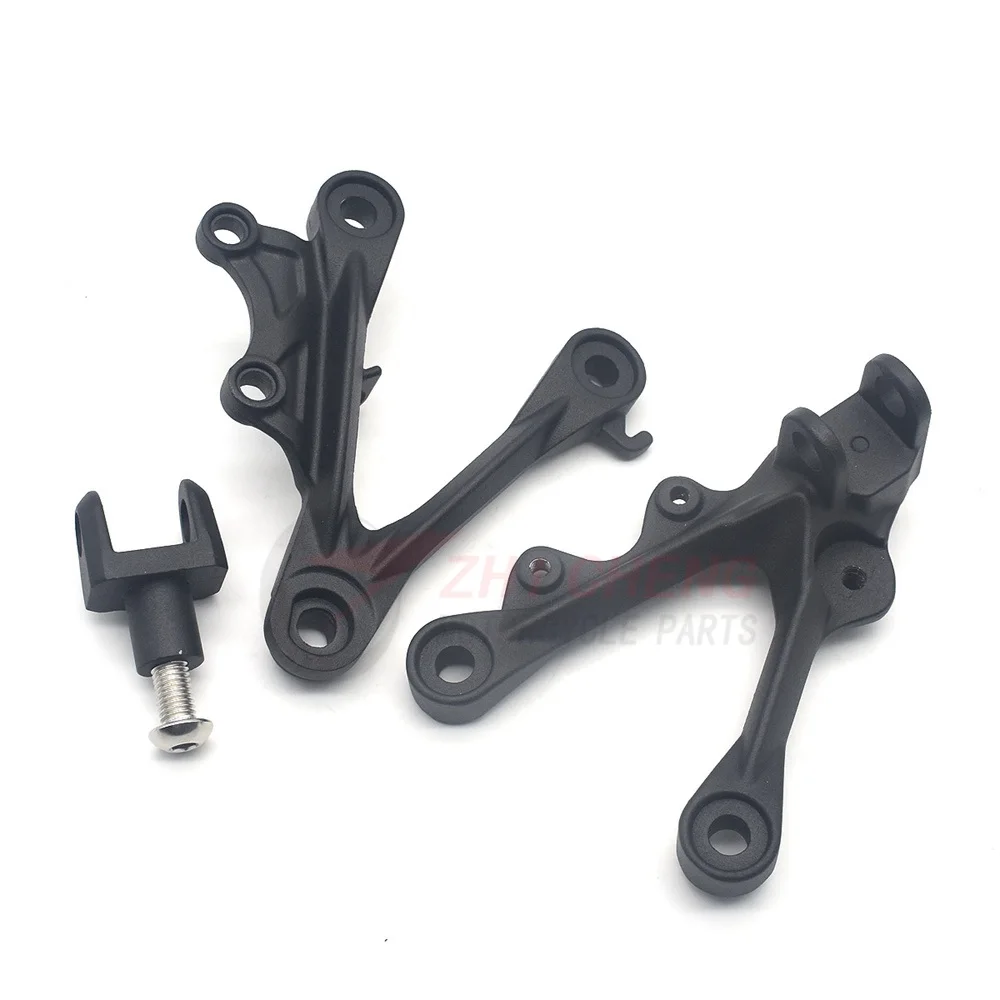 Motorcycle Front Footrest Foot Pegs Bracket Set For Kawasaki ZX6R ZX-6R ZX636 2009 2010 2011 2012 2012 2014 2015 2016 2017 2018