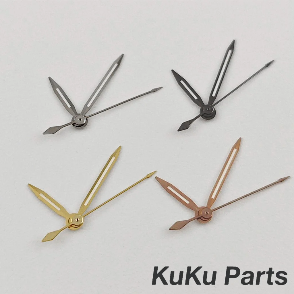 NH35 Overseas Serieswatch Hands Silver Gun Gold Watch Hands Green Luminous For NH34 NH35 NH36 NH38 NH70 Movement Watches Pointer