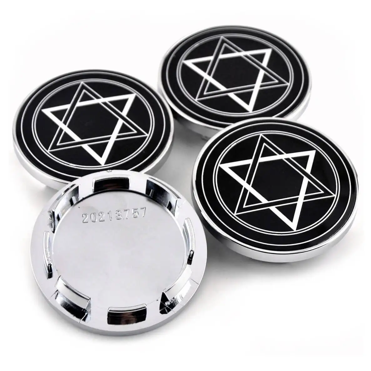 DewFlew 4Pcs Out 60mm(2.36") inner 50.5mm(1.99") Wheel Hub Cap For 2006-2013 F-150 2012-2015 F-350 Super Duty 2009-2014 Flex ABS 3