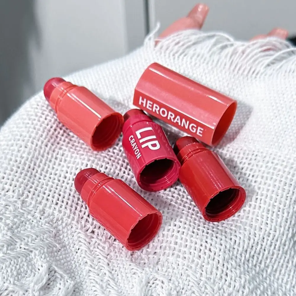 4pcs Matte Finish Mini Lipstick Set Long Lasting 4 Colors Lip Gloss Kit Non-stick Cup Grapefruit Red Matte Lipstick Daily Makeup