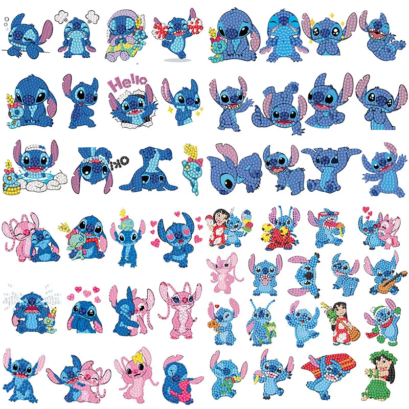 

Disney Cartoon Diamond Sticker 5D Handmade DIY Cute Stitch Material Pack Children's Birthday Gift Kawaii Home Stickers