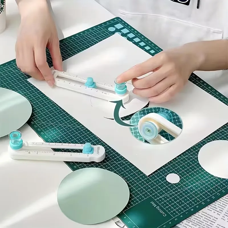 Adjustable Circle Cutter with Measuring Scale – Precision Round Paper Trimmer for Scrapbooking, Craft, Photo, Card Making TMZ view 2