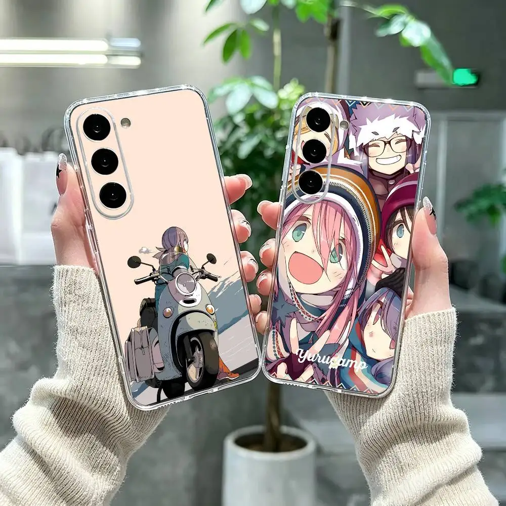 delightful anime Laid-Back Y-Yuru Camp Phone Case For Samsung A71, A70, A52, A51, A40, A30, A20 Transparent Cover