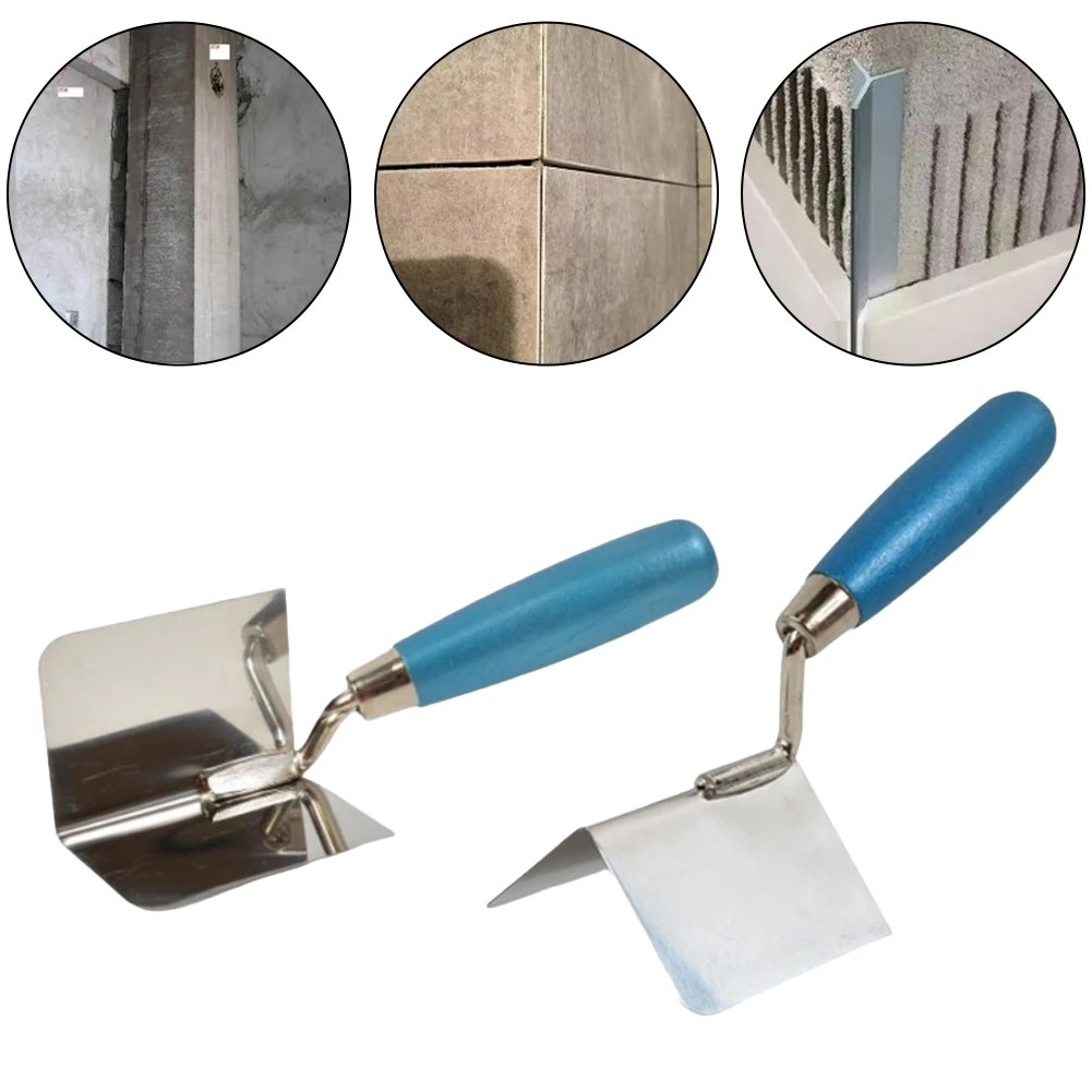 Imagem -02 - Rebocamento Trowel Tool Ângulo de Canto Raspagem Mudding Drywall Ferramenta de Acabamento Placa Aço Inoxidável