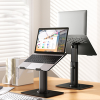 Laptop stand 360-degree rotatable vertical bracket suspended heat dissipation liftable desktop heightening aluminum alloy stand