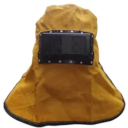 Auto Darkening Filter Lens Welder Leather Hood Wear-resistant Welding Helmet Face Guard Protector for Industry