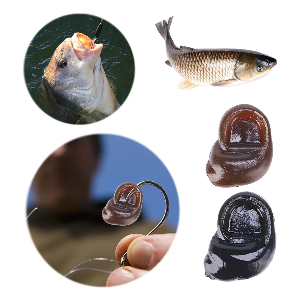 20Pcs Fishing Lures Freshwater Bait Realistic Snail-shaped Boilies Floating Bait for Carp Hair Zig Rig Method Feeder