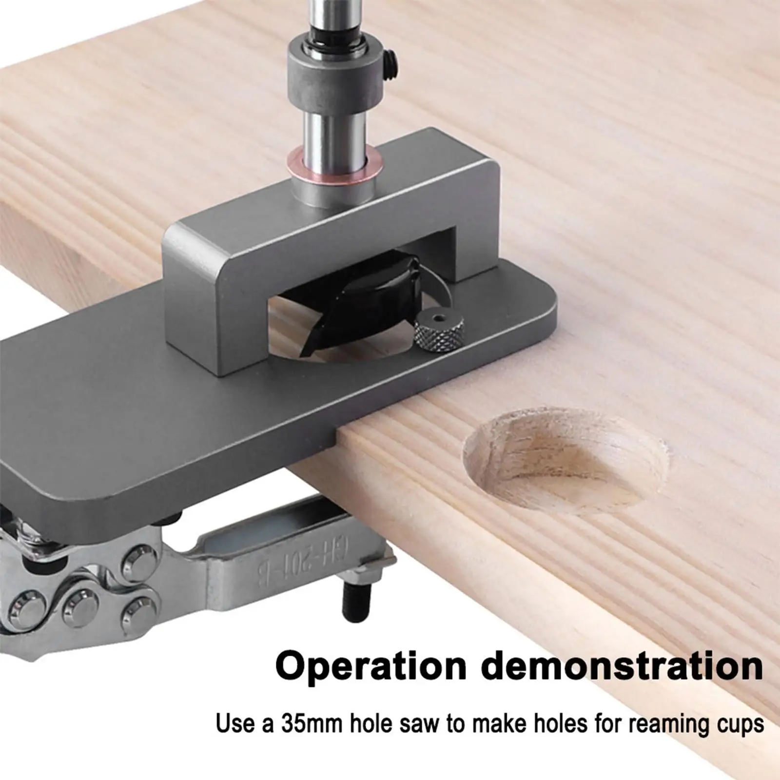 35mm Concealed Door Hinge Jig Quick Punch Cabinet Hardware Jig Accurate Locking Cabinet Hinge Jig for Cabinet Door Hinges Inset