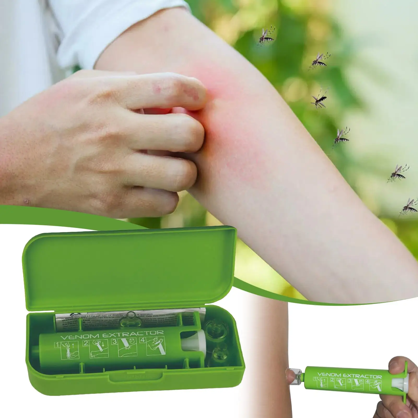 1pc Vacuum Bug Bite Suction Tool Natural Itch Relief Bites Relief Bite Sap Extractor Survival Kit Remover Insect Sting Sucker