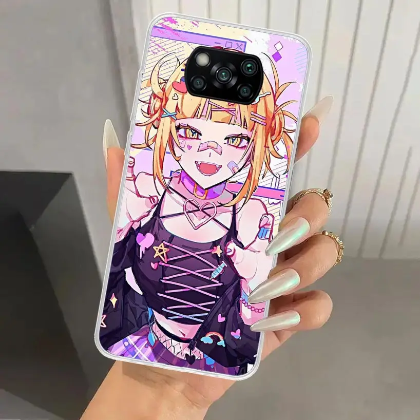 My Hero MHA Himiko Toga Phone Case for Xiaomi Poco X6 X5 X4 X3 Nfc F6 F5 F4 GT F3 F2 Pro F1 M5S M4 M3 5G Soft Funda Print Shell