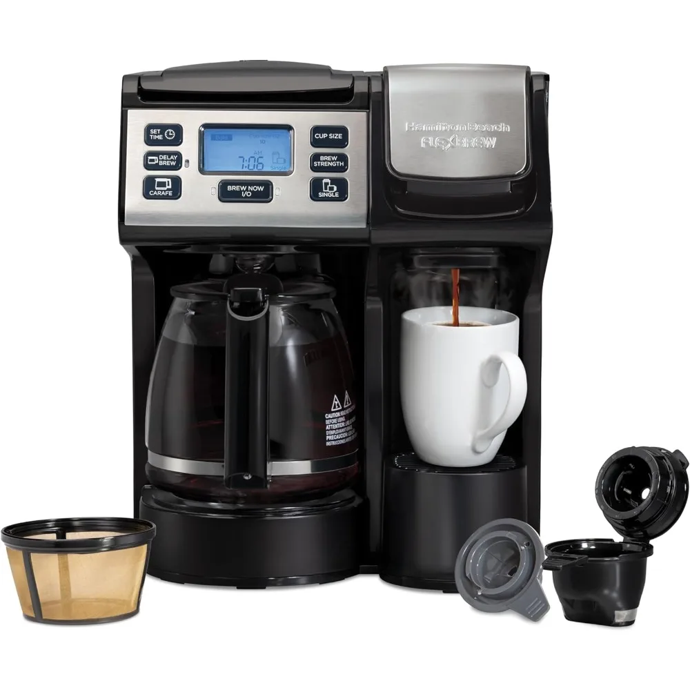 

Trio 2-Way Coffee Maker, Compatible with K-Cup Pods or Grounds, Single Serve & Full 12c Pot