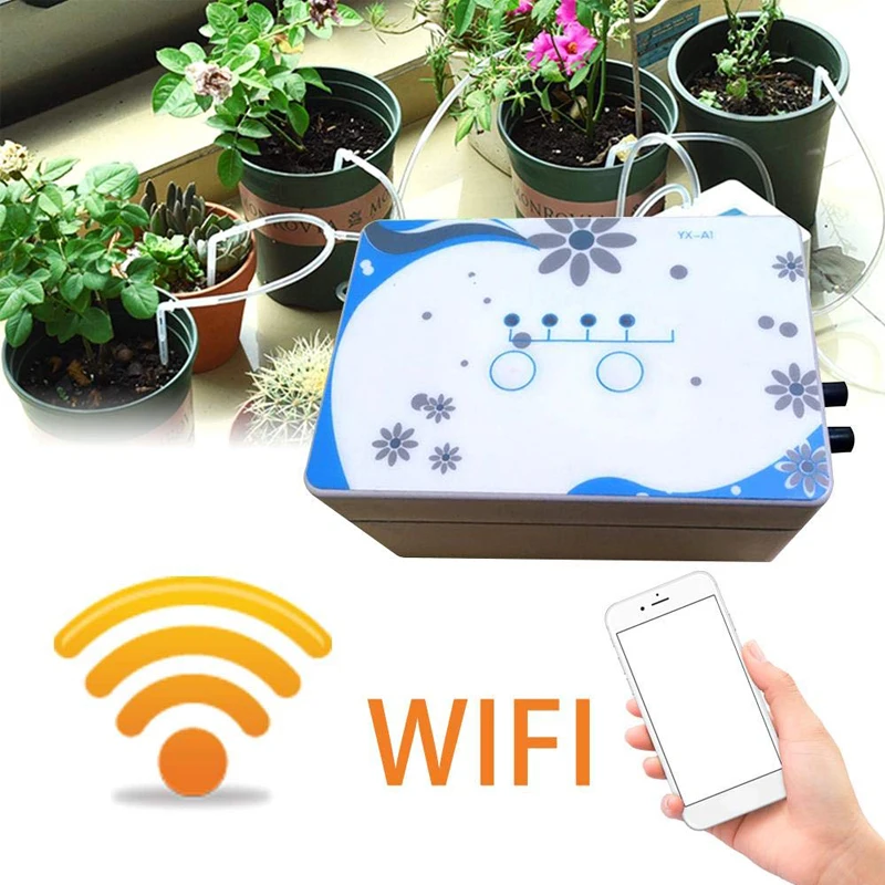 

Mobile phone WIFI Automatic Watering Device Remote control Garden plant utomatic Drip Irrigation system water pump timer tool