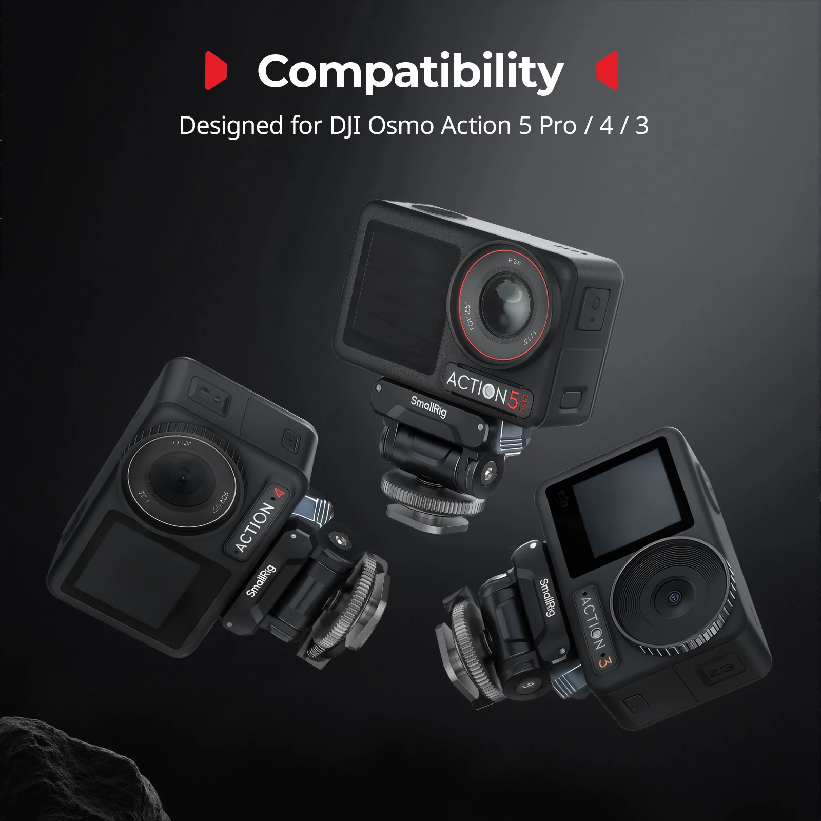 SmallRig Action Camera 5 Pro Quick Release Support, adapter mocujący do DJI Osmo Action 5 Pro / 4 / 3 -5436 — zdjęcie produktu 2
