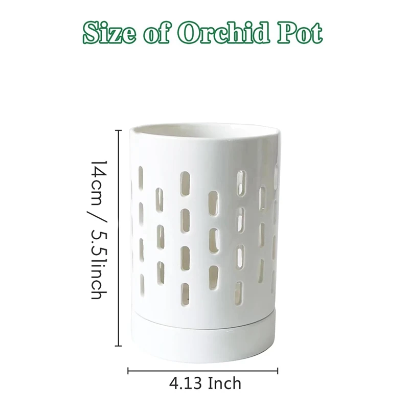 ABUL-Orchid Pots With Holes,4 Inch  Orchid Pot For Repotting, Plant Pot For Repotting Orchids And Other Flowers