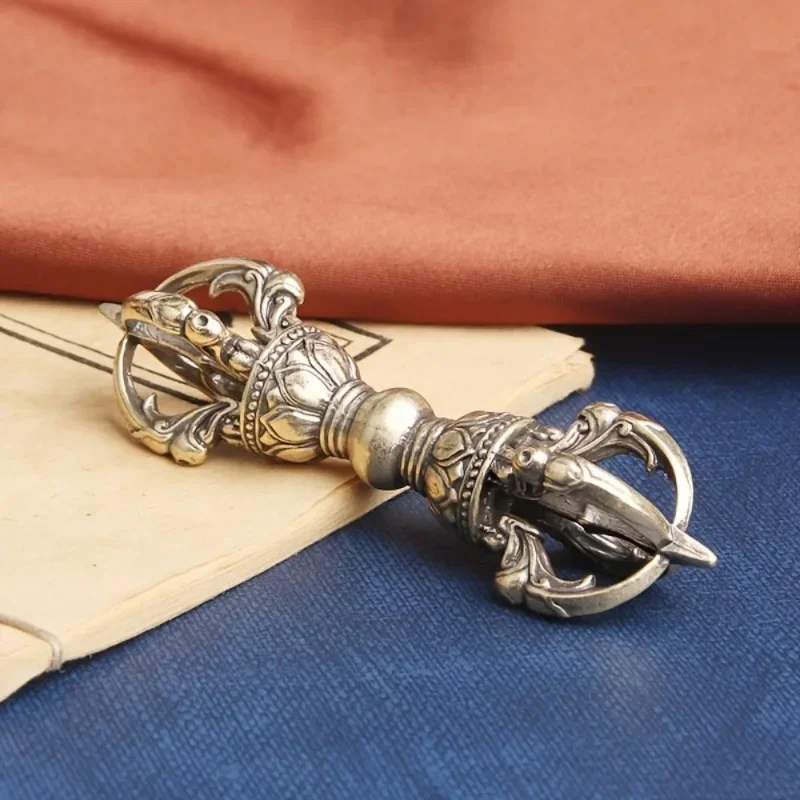 1 قطعة خمر النحاس فنغ شوي زخرفة مجموعة الدينية بوذا أداة ديكورات المنزل العتيقة النحاس مكتب الديكورات