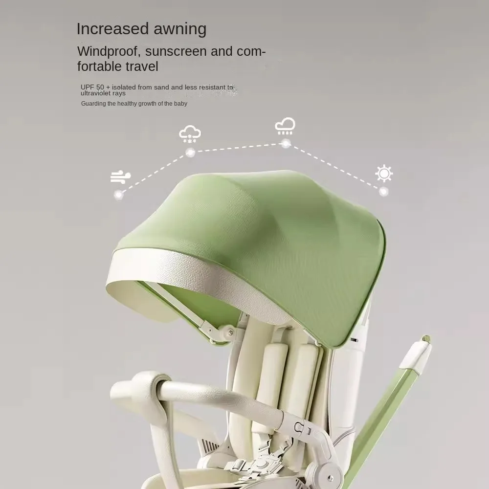 High View Portable Baby Strollers Child Lightweight Foldable Two-way Baby Portable Travel Stroller With 360°Swivel Seat