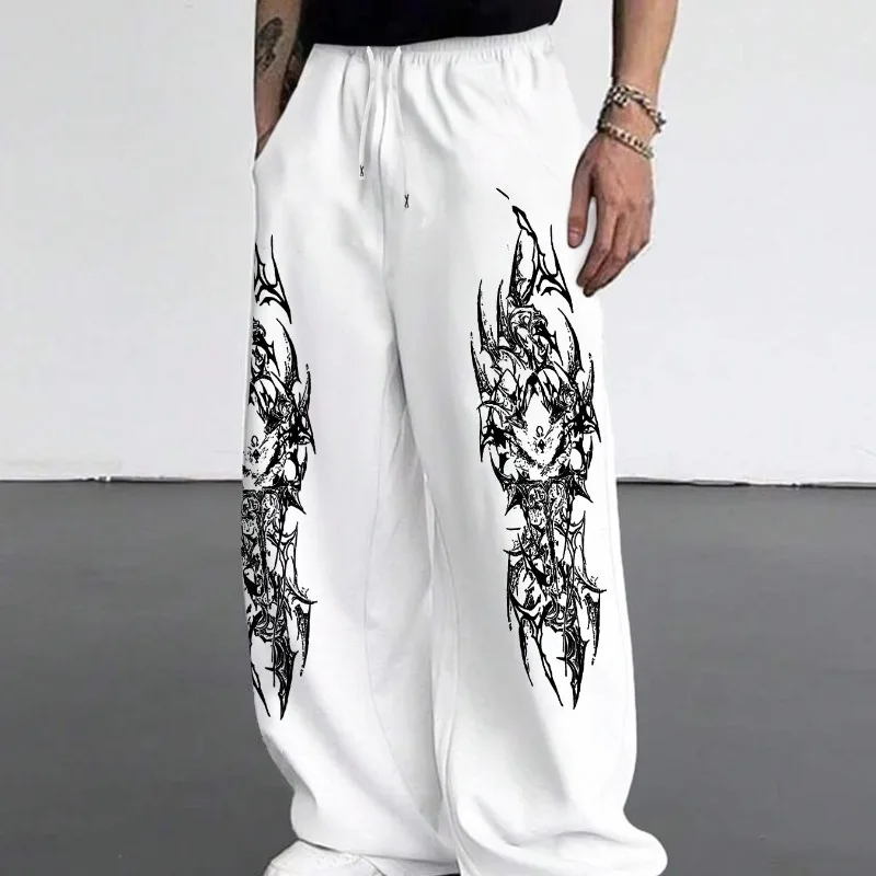 

Американские уличные мужские свободные готические темные повседневные спортивные брюки, подходящие для мужчин и женщин, новые повседневные спортивные брюки