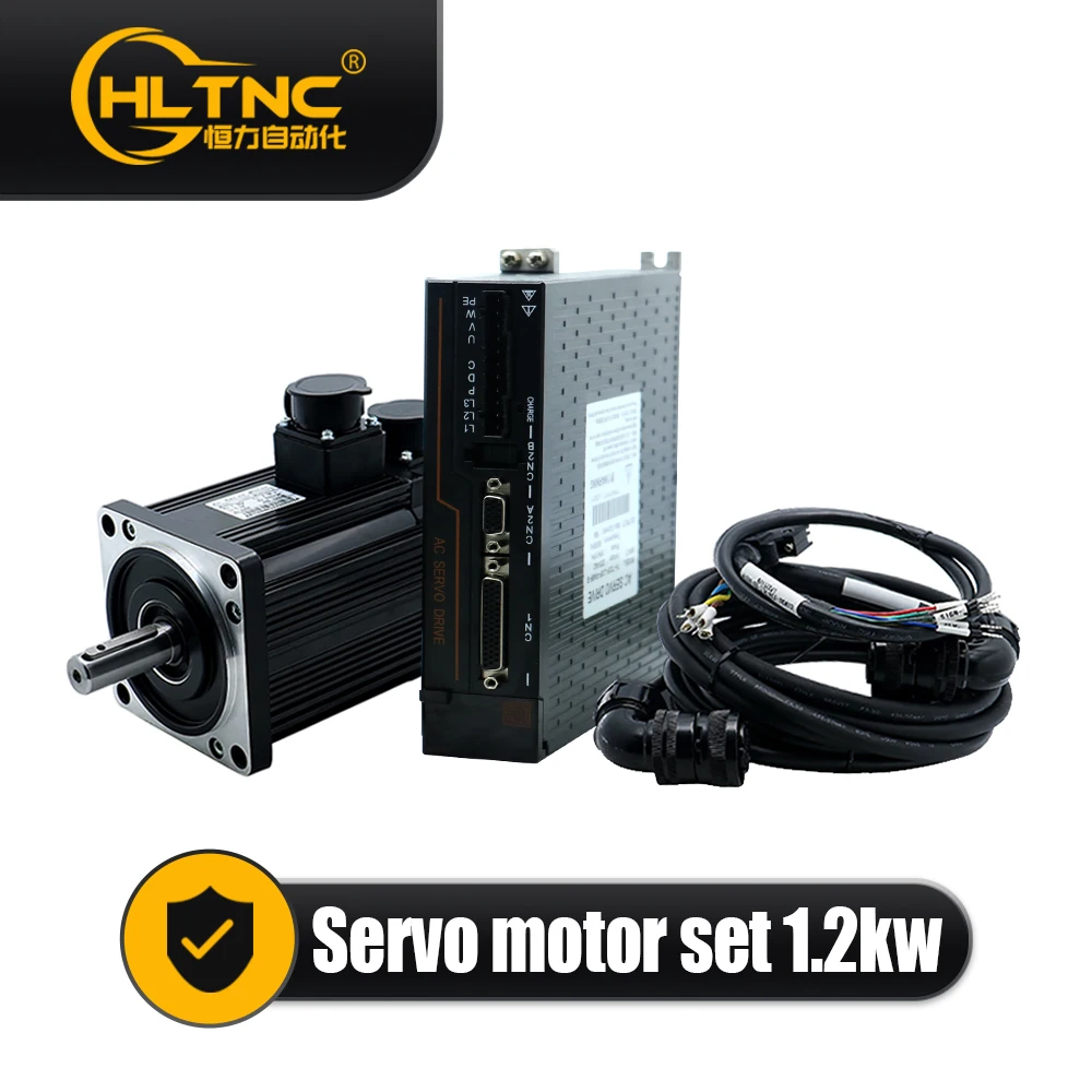 

1.2KW Servo Motor 110ST-M06020 M04030 6N.m 571/857ozin MAX12N.m 220V 2000/3000RPM + Servo Drive T3DF RS485 For CNC Engraver