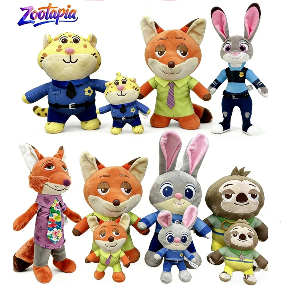 

Zootopia Nick Wilde Judy Hopps Plush Toys, Cute Stuffed Animal Dolls, Perfect Christmas Birthday Gift for Kids Fans
