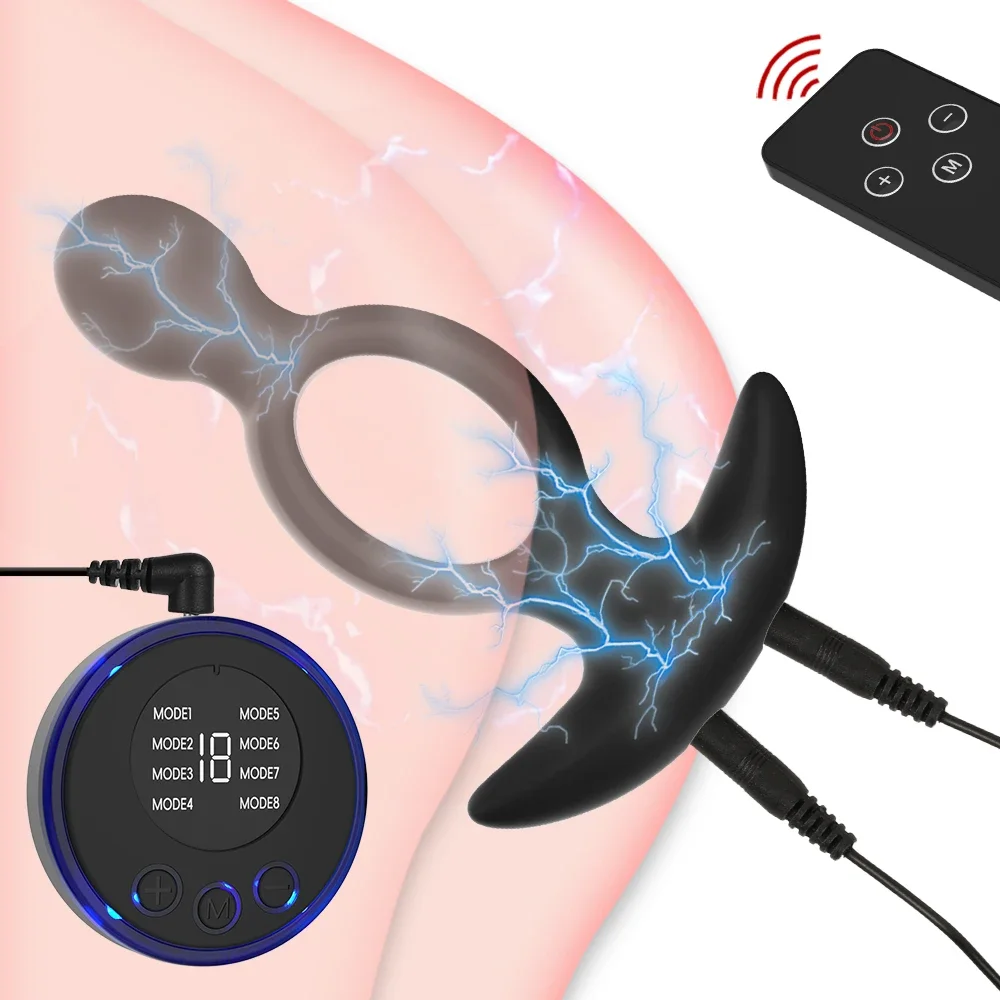 Electric Anal Dilator Shock Function Prostate Stimulation Vibrator  Adults Butt Plug Erotic Anal Dildo Toys Beginner Easy To Ent