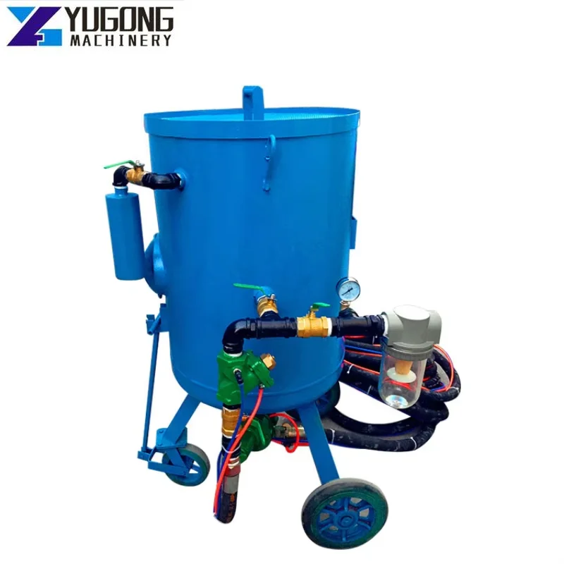 YG Industrial Automatic Sand Blast Cleaning Machine Wheel High Pressure Air Cleaner Purifiers Movable Sand Blasting Machine Sale