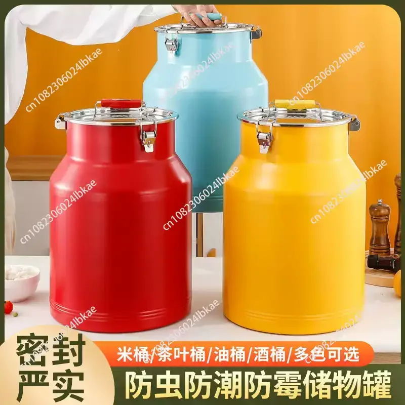 Extra Thick Stainless Steel Rice Dispenser Airtight Food Storage Container Insect & Moisture Proof