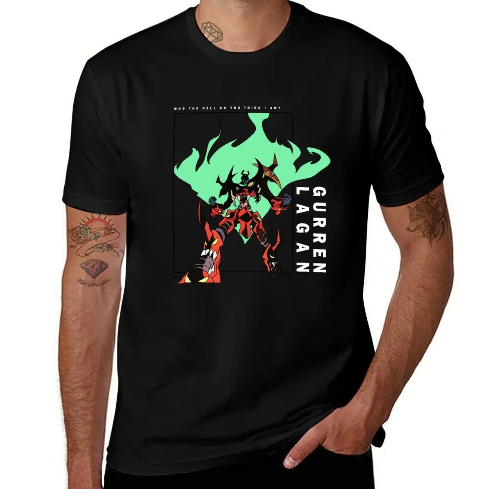 

Lagan Gurren Robot shirts cotton Flame shirts man man T-Shirt shirt t cotton t man 100% men t for