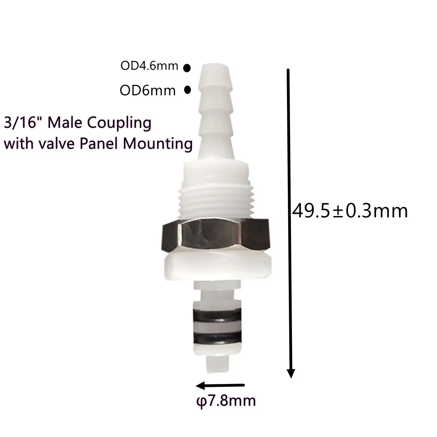 Пластиковый быстрый соединитель 1/8 дюйма, 3/16 дюйма, 1/4 дюйма, соединительная муфта для монтажа на панели, соединительный шланг, небольшой соединитель для отверстий XinOzone