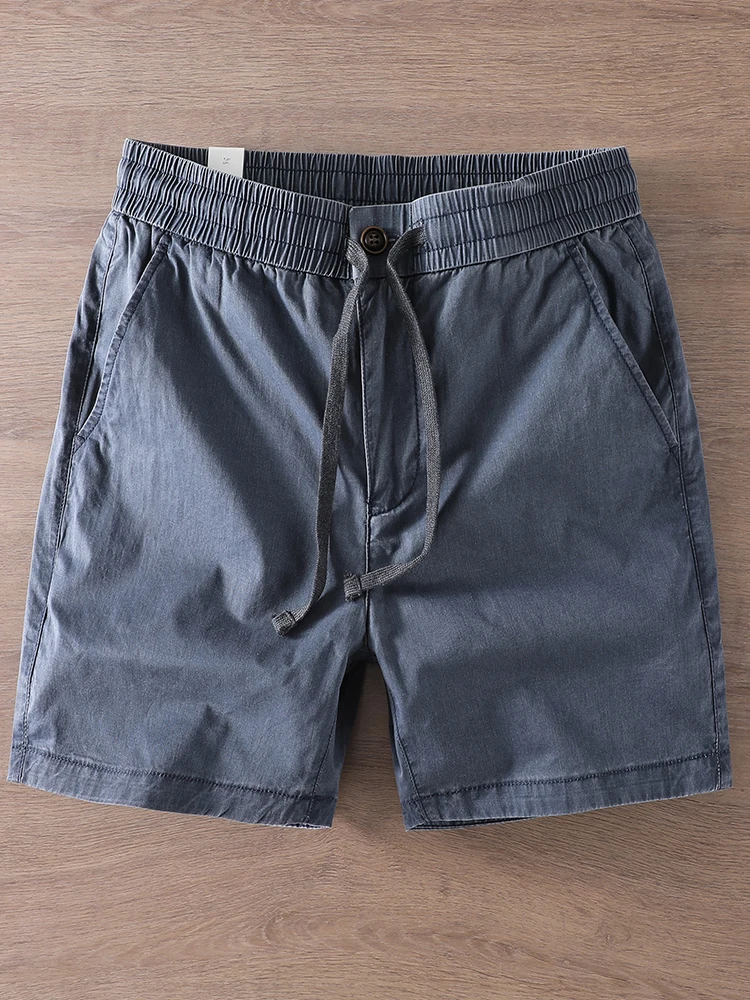 

Retro American Waed Casual orts Men's Elastic Waist Straight Leg ort Pants Trendy Tee-quarter Length Summer Faion