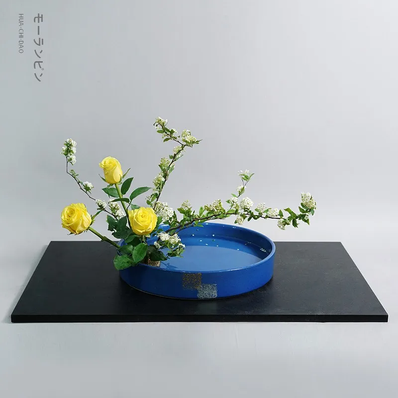 

Modern mat Walnut Multi-Layer Wood Flower Board Japanese Chinese Sle Flower Vase Flower Di Decorative Base