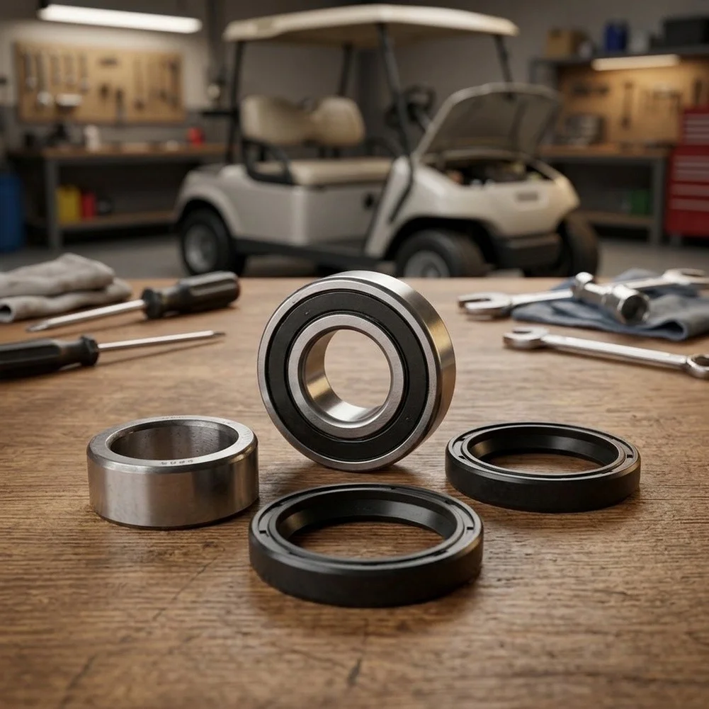 Rear Axle Bushing Set Golf Cart Rear Axle Kit For Rear Axle Repair Includes 6205ZZ Bearings Contains Four Oil Seals