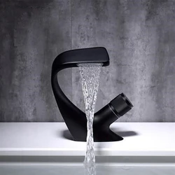 Waterfall faucet Stainless steel hot and cold water faucet G1/2 (20 mm) thread Wash basin faucet High-end art faucet