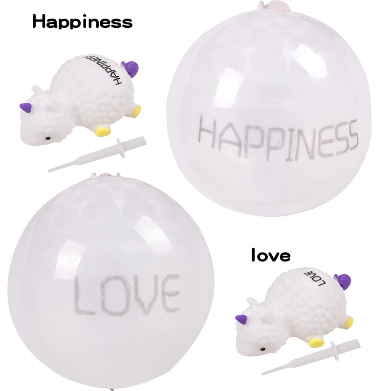 Cartoon Cute Unicorn Sheep Can Blow Up Vent Toys Children Inflatable Animal Balloon Toys Creative Holiday Birthday Party Gifts