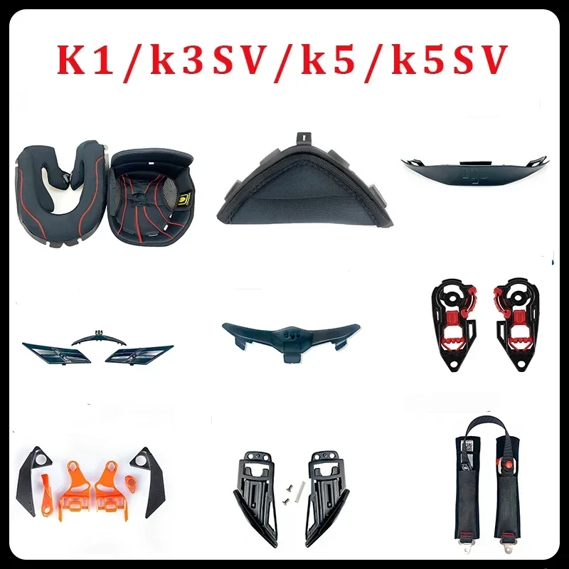 Motorcycle Helmet Accessories for AGV K1 K3 K3SV K5 K5S PISTA Capacetes Lining Pad Chin Nose Protector Vent Accesorios Para Moto