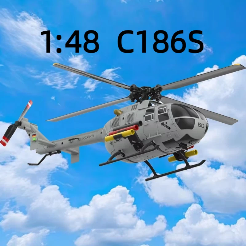 جديد 1:48 RC ERA C186S هليكوبتر يتم التحكم فيها عن بعد 6 قنوات محاكاة فرش تحديد المواقع التدفق البصري هليكوبتر الأولاد هدية #1