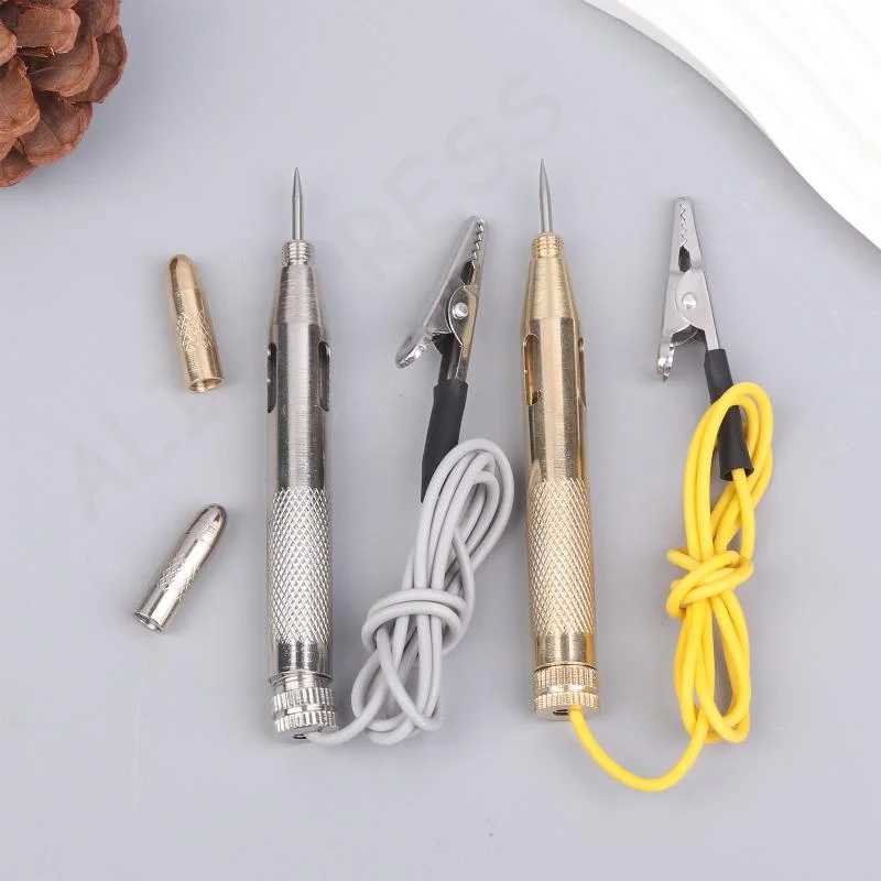 High Quality Car Motorcycle Circuit Voltage Tester Fuses And Light Sockets Test Pen DC 6V-24V Cable And Clip Circuit Tester 1PC