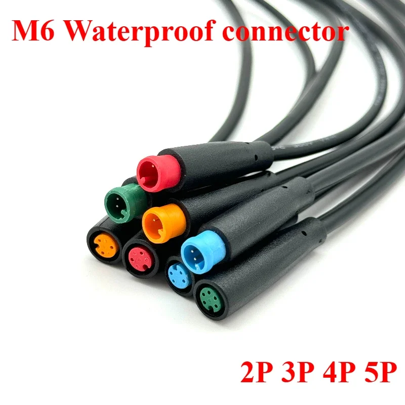 M6 2 3 4 5 Pin Julet Electric Butt Plug Connector Wiring Line Scooter Brake Cable Pluger Signal Sensor