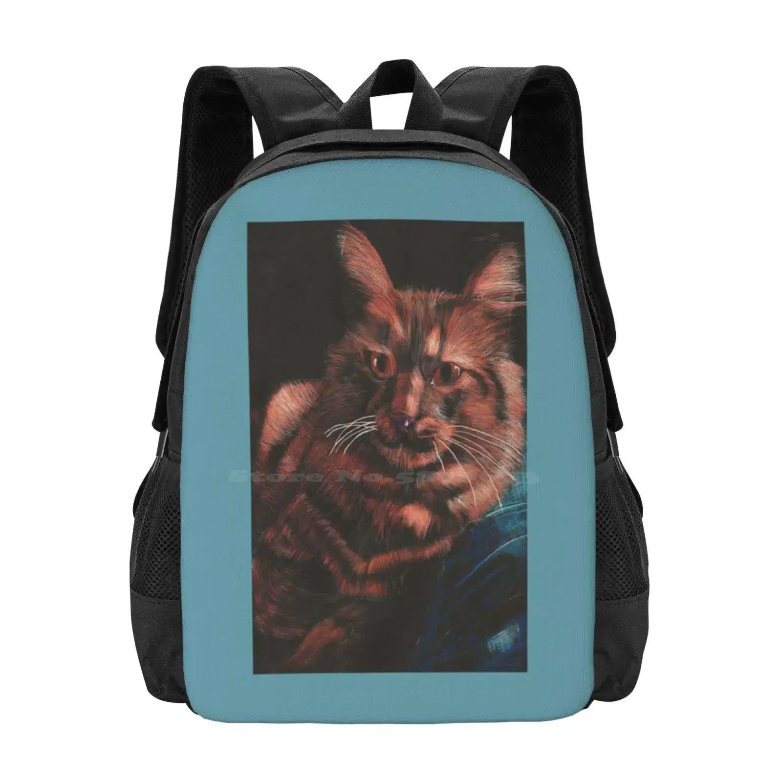 البرتقال هريرة حار بيع المدرسية على ظهره حقائب الموضة هريرة القط البرتقال Longhair لطيف خدش الحيوان الحيوانات الأليفة #1