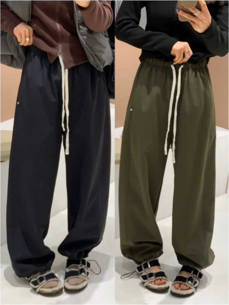 

Брюки Feita осенне-зимние на флисовой подкладке, повседневные, женские, с высокой талией, свободного кроя, прямые, рабочие, удобные, стройнящие...