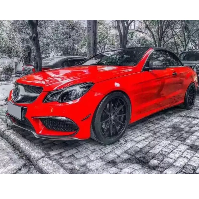 Divisores laterais do amortecedor dianteiro do carro da fibra de carbono Canards, barbatanas, peças do carro, Mercedes Benz E Class, Coupe W207, E260, E300, 2014-2016