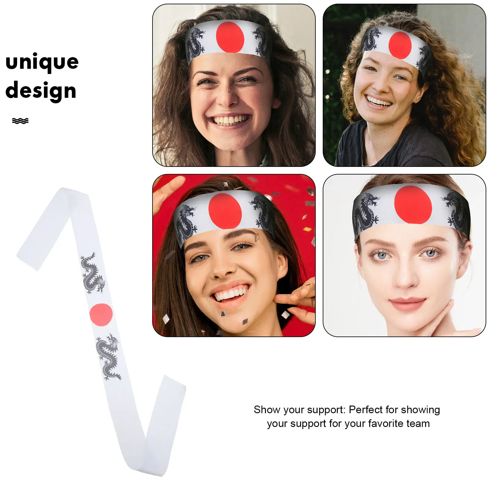 Samurai Style Hairband for Women – Wide Polyester Headband for Karate, Training, Chef Use – Smooth & Comfortable