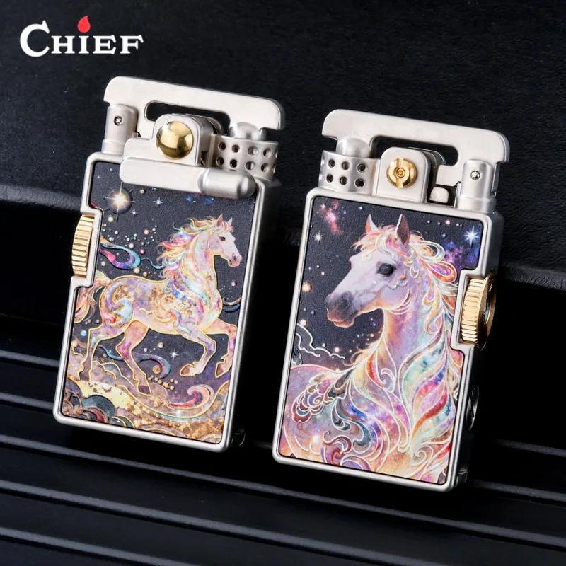 CHIEF 718 Rocker Fuel Lighter, Creative Rocker Ignition, Stylish & High-Appearance, Trendy Birthday Gift for Boyfriend