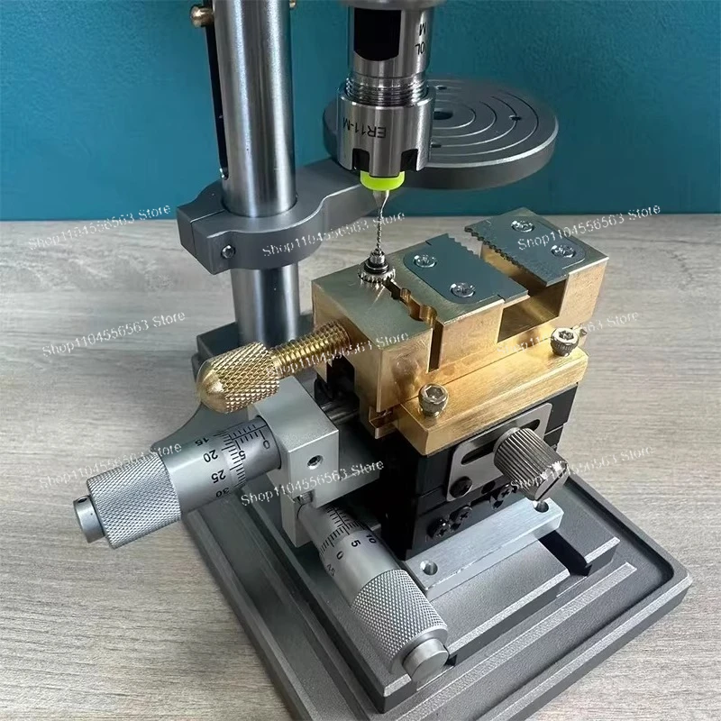 High Precision Watch Repair Drill Press, for Stem Removal and Case Drilling with 0.01mm Accuracy and Reverse Function