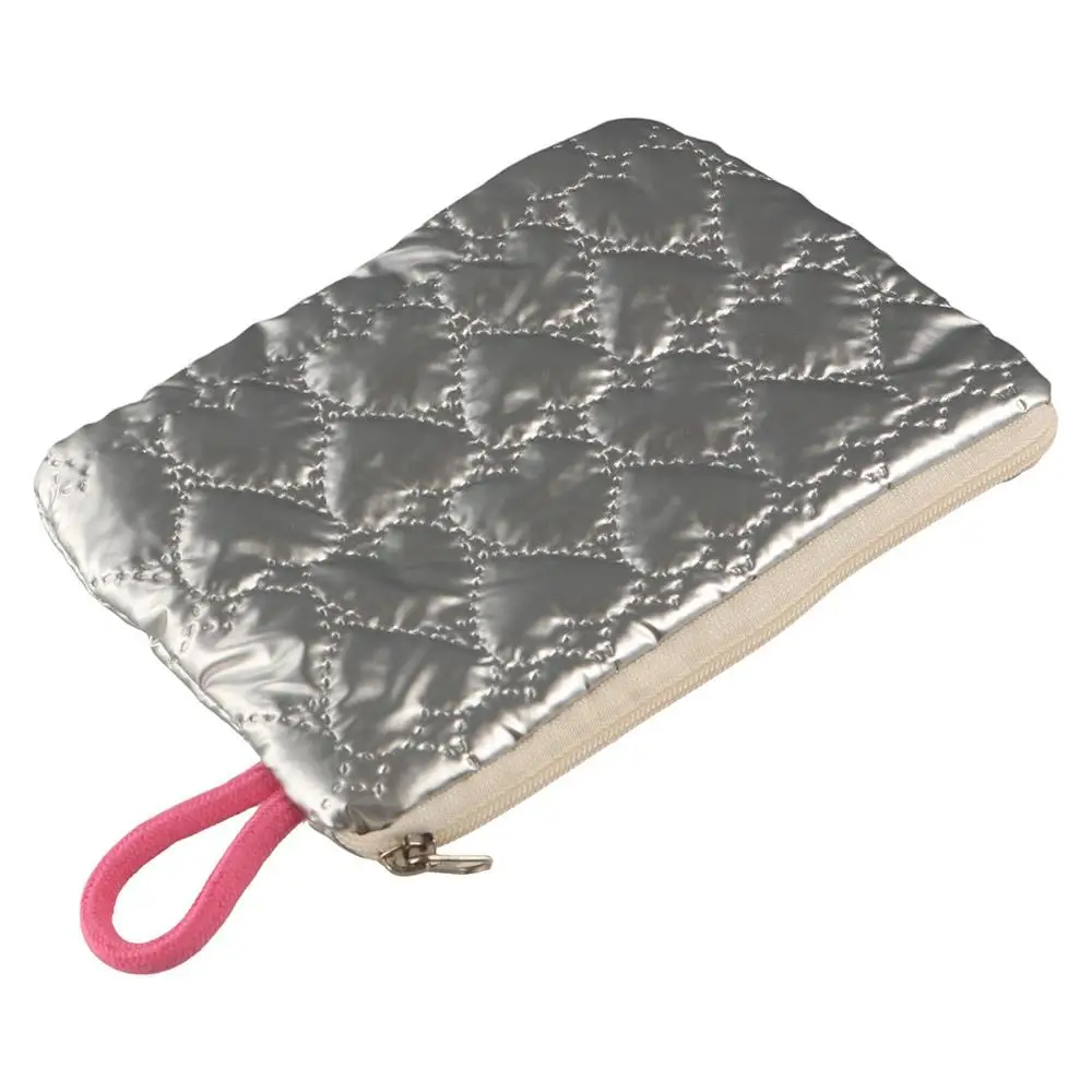 

Серебряный кошелек для монет в форме ромба в корейском стиле, ткань быка, хлопковая сумка для хранения мелких предметов, косметичка, сумка для мелких предметов