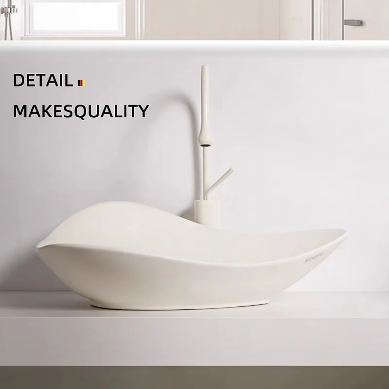 Cream wind advanced sense creative ceramic art basin platform basin wash basin hotel washbasin personalized single countertop ba