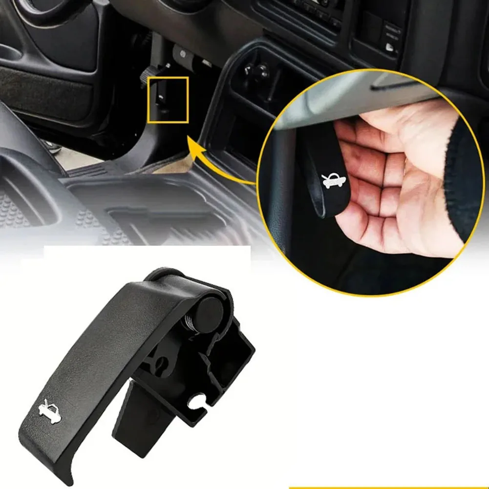 Black Hood Release Latch Handle Oem Specification Match Easy Installation Design For Daily Vehicle Maintenance