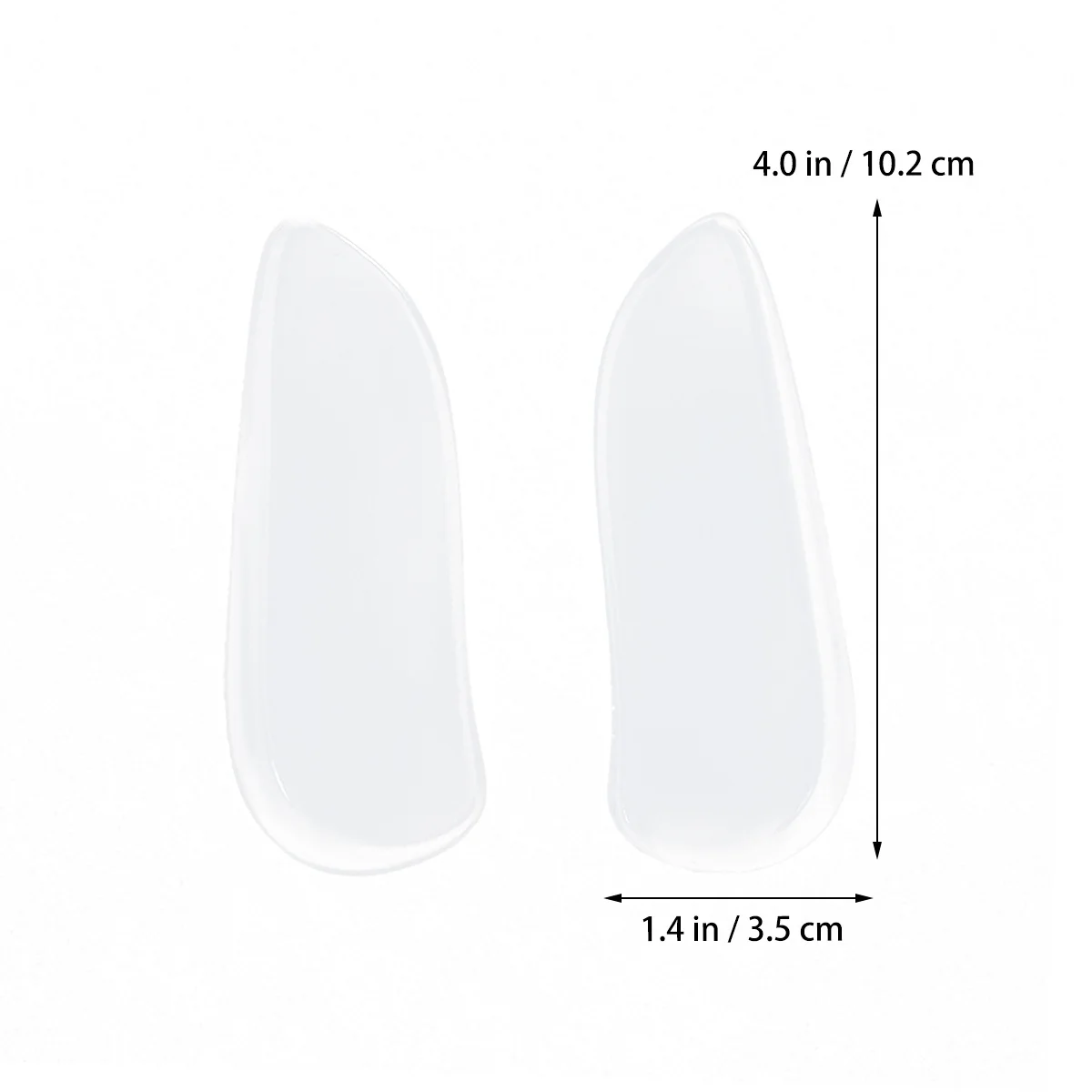 2ペアの矯正インソール、身長を伸ばすジェルヒールパッド、衝撃吸収、快適な靴の中敷き、O脚、X脚の矯正用