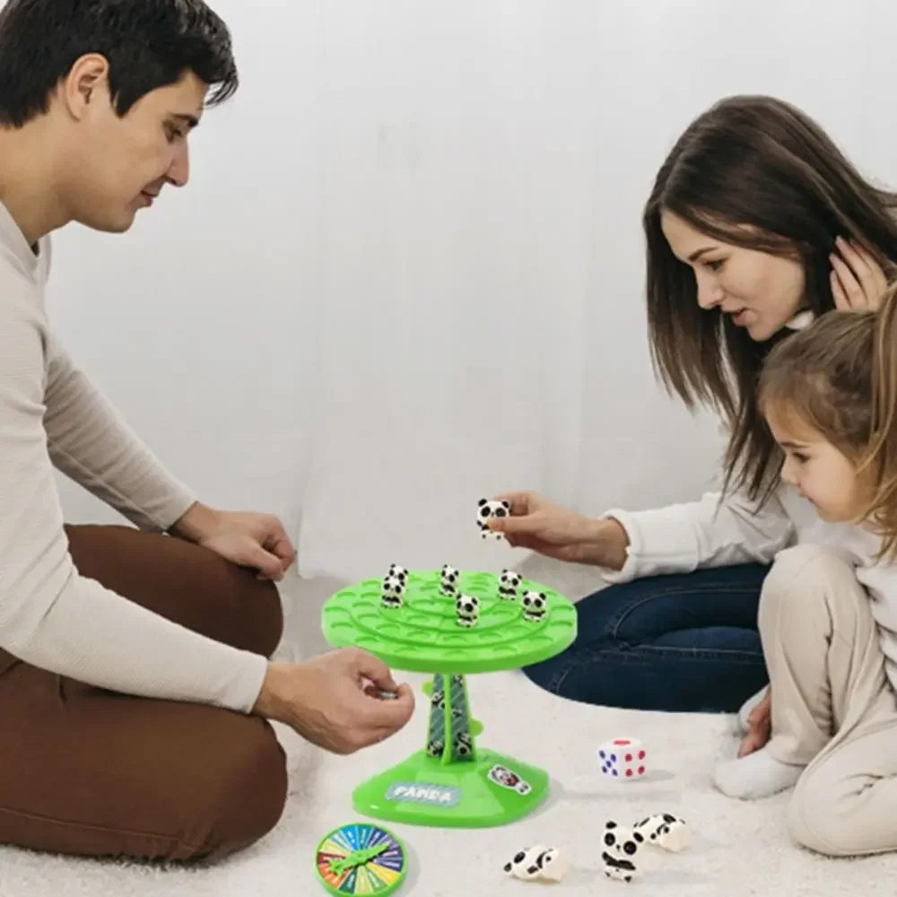 Party Games Kids Two-Player Match Panda Balance Tree Creative Fun Balance Spaceman Puzzle Tabletop Game Interactive Toy for Kids