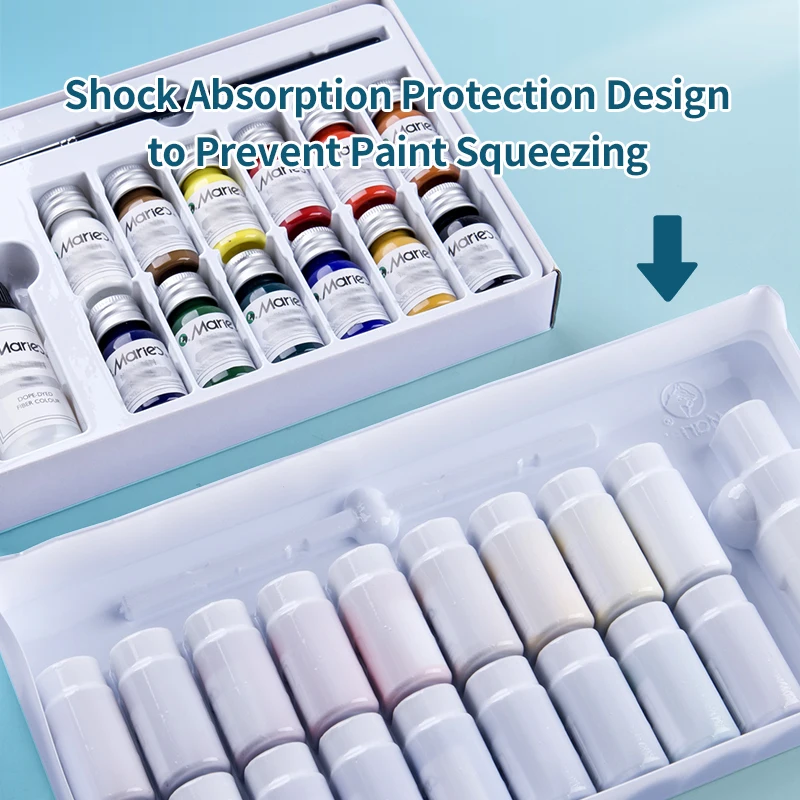 Набор водонепроницаемых красок для одежды Marie's, 24/36 цветов, перманентный для футболок, обуви, джинсов, холста, поделок